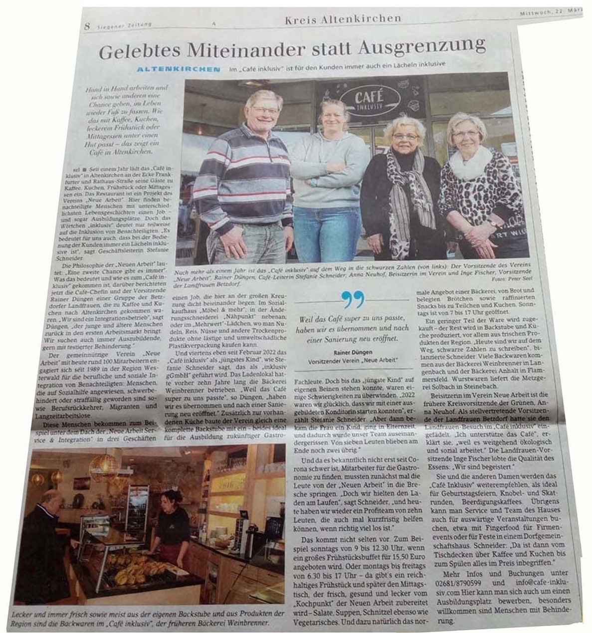 neue arbeit Altenkirchen - Westerwald